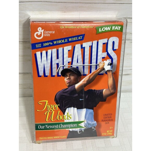 1998 SEALED! Tiger Woods collectable Wheaties box Limited Edition Inaugural Box - Picture 1 of 10
